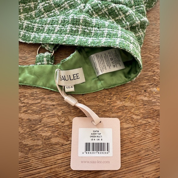 NWT SAU LEE Avery Top in Green Multi - Picture 5 of 7